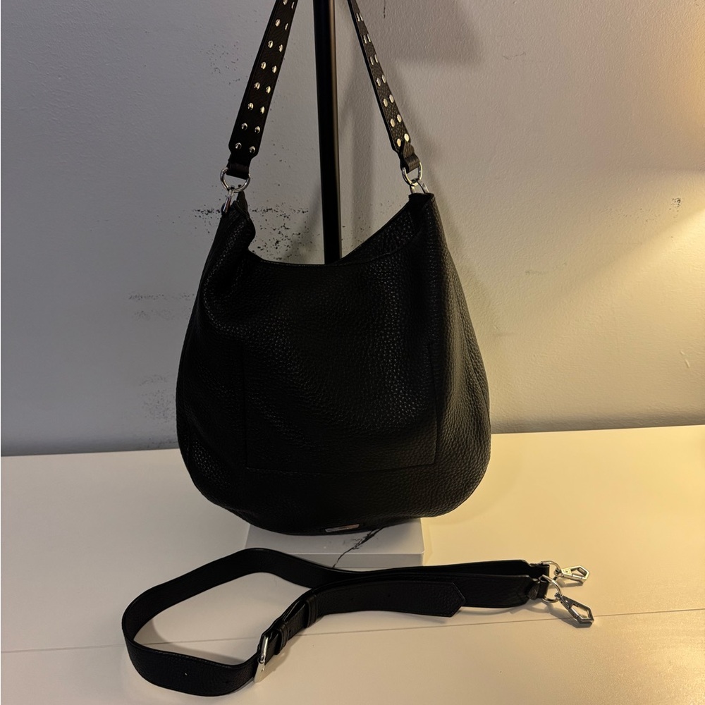 Rebecca Minkoff - Elegant Black Pebbled Leather Crossbody/Shoulder  Bag - Picture 13 of 13